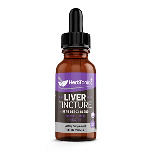 LiverTincture Liver Cleanse Detox & Repair | 8 Herb Liquid Blend Supplement for Healthy Liver | Natural Antioxidants with Milk Thistle, Dandelion + Ginger Root | 30 Servingsâ¦