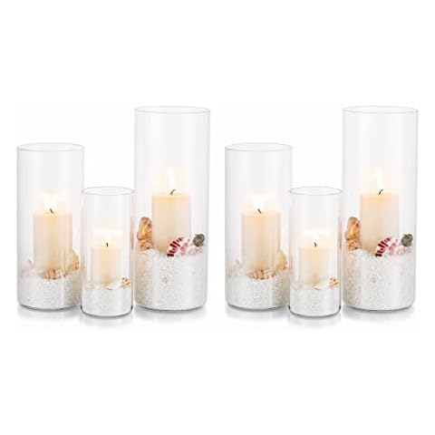 Portavelas Hurricane Cilindro De Vidrio: Juego De 2 Cover