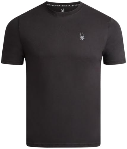 Spyder Mens T-Shirts - Soft Cotton Blend Crewneck Short Sleeve