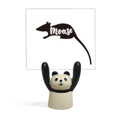 マウスの黒と白の動物 付箋棚キャラクターパンダ棚飾り