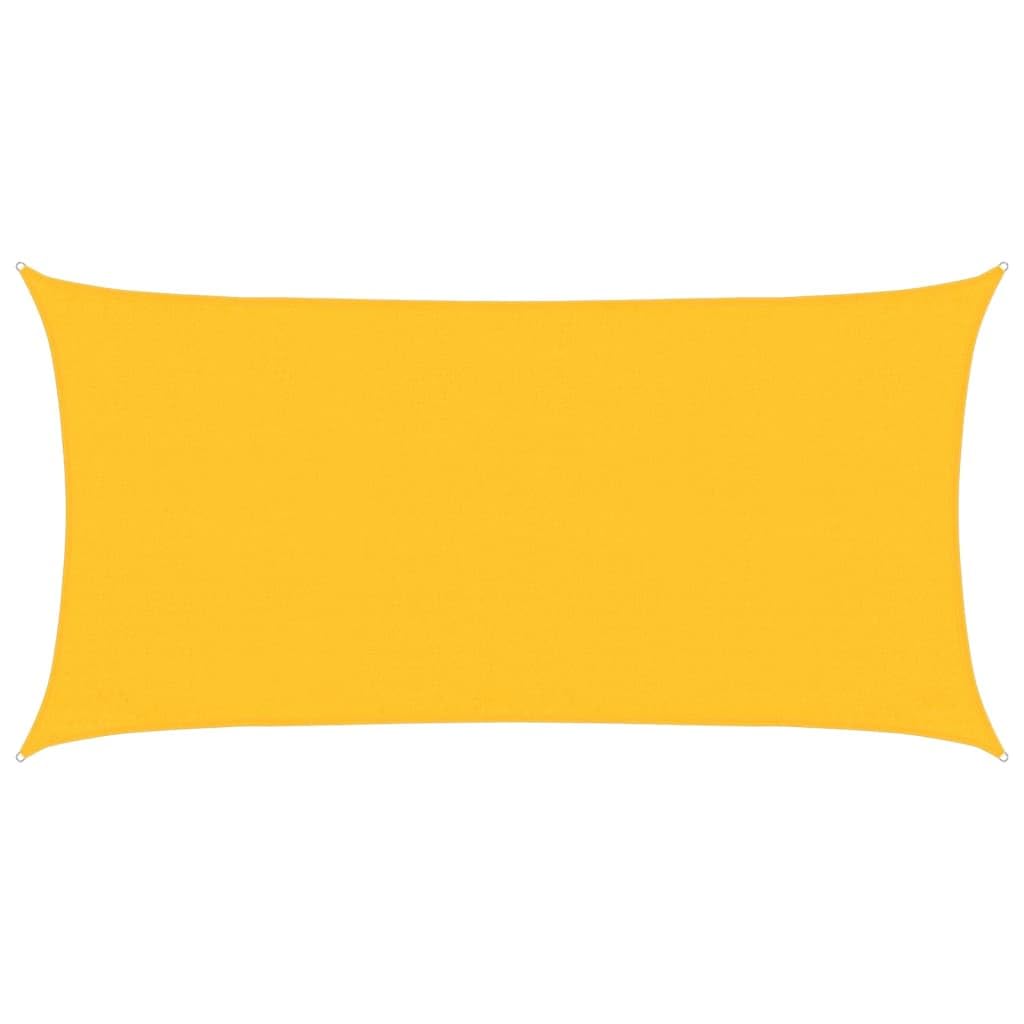 vidaXL Sunshade Sail HDPE Outdoor Sunscreen Balcony Sun Sail Tarp Water Resistant Garden Patio Sun Shade Sail Canopy 160 g/m² Yellow 3x6 m — image 1