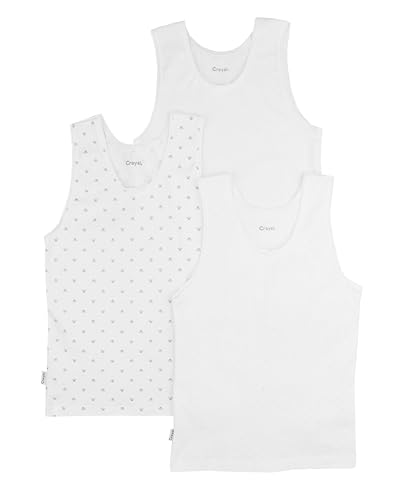 Catálogo de Camisetas interiores deportivas para Niña favoritos de las personas. 41 Baby Creysi Paquete 3 Camisetas Sin Mangas Niña 6 Años Blanco Algodón Ideal Para Tu Día a Día