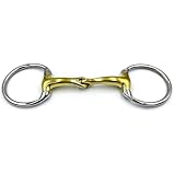 Equine Smile ES0278 Gebiss Olivenkopfgebiss Olivenkopftrense Einfach Gebrochen aus Kupfer und Edelstahl Ringdurchmesser 70 mm Gebissstärke 14 mm (12.5 cm)