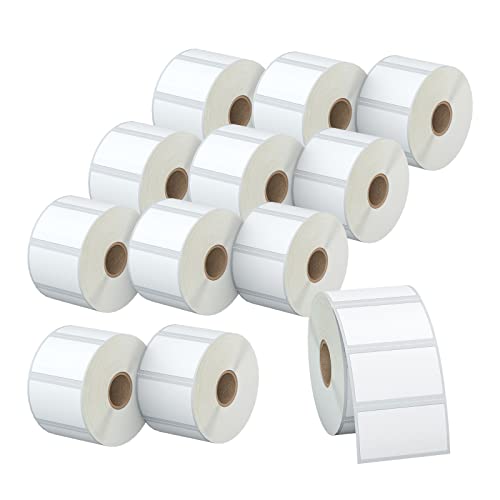 Kingtac 2.25" X 1.25” Direct Thermal Labels - 12 Rolls,1000/Roll - Perforated Stickers For Barcode Address & Fba Product, Compatible With Zebra & Rollo & Munbyn Desktop Printer… #TOP29
