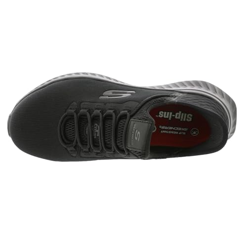 Skechers Women's Slip-Ins Work: Tilido - Ombray Women's Slip Resistant Bungee Sneakers, Black, 8