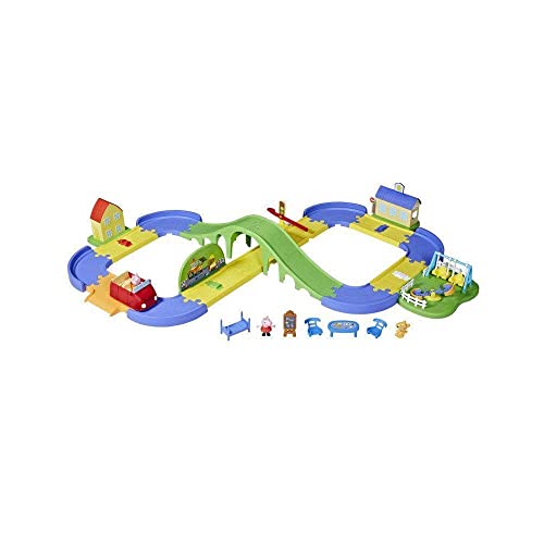 Conjunto Peppa Pig Passeio pela Cidade da Peppa, com Trilho Ajustável - F4822 - Hasbro, Cor: Cores d