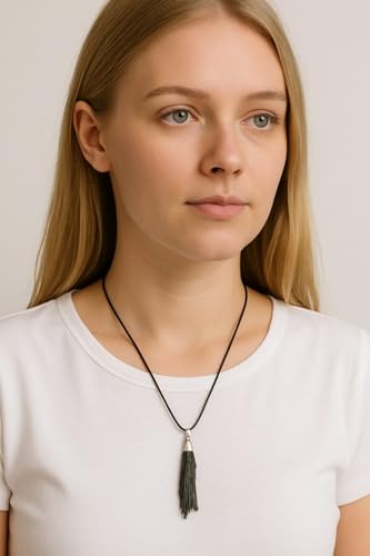 ROCKING GIFTS Pendentif en plaqué Argent avec Cyanite Noire – vue 5