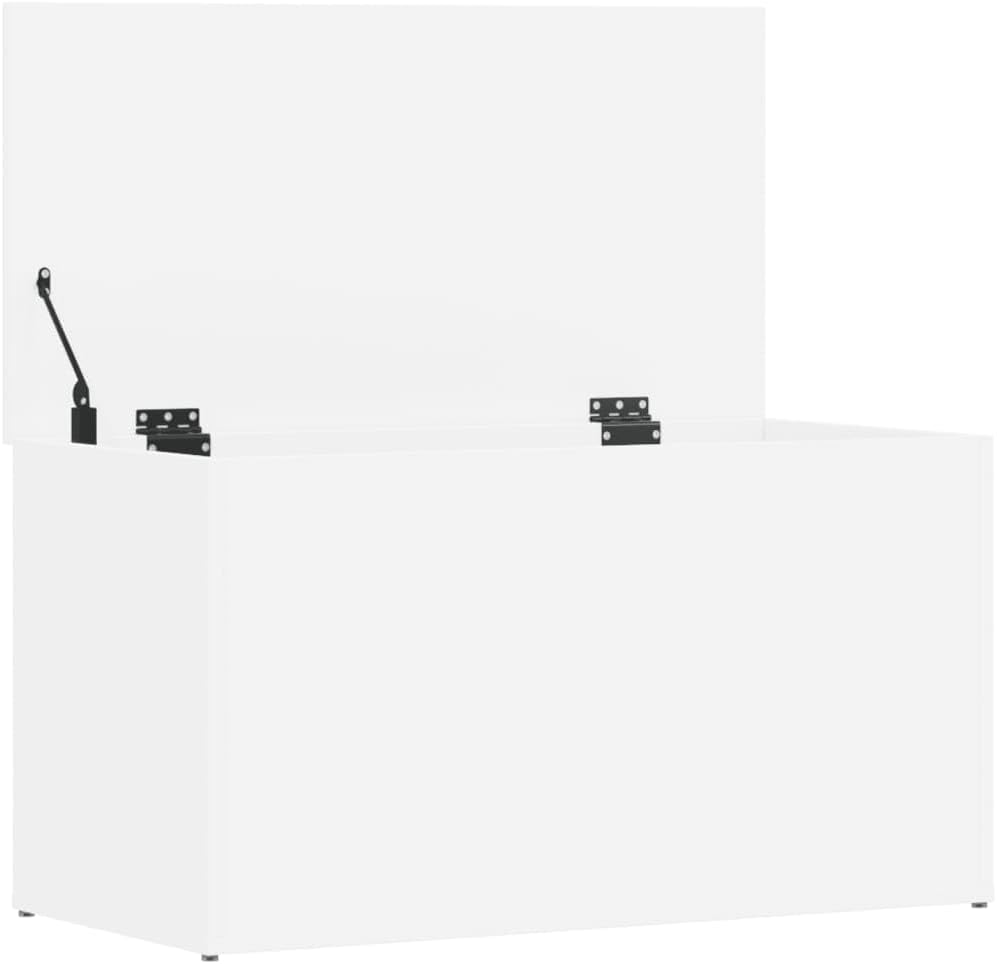 White Storage Cabinet Engineered Wood Chest 33.1"x16.5"x18.1" Multifunctional Organizer with Spacious Interior for Living Room Bedroom Bathroom