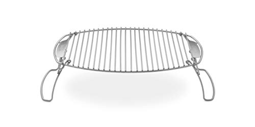 Weber Stephen Products 22" x 12" Expansion Grilling Rack – Stainless Steel Elevated Rack with Collapsible Locking Legs, Increases Grill Cooking Capacity, Fits Large Foods - Grill Accessories by Weber - Image 2