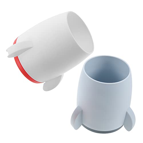 KALLORY 2 Piezas Cubo De Pluma Titular De Crayón Cajón Compartimientos De Almacenaje Ratón Vaso Porta Pinceles Cubículo Marcadores De Borrado En Seco Teclado Ergonómico Utensilio Abs