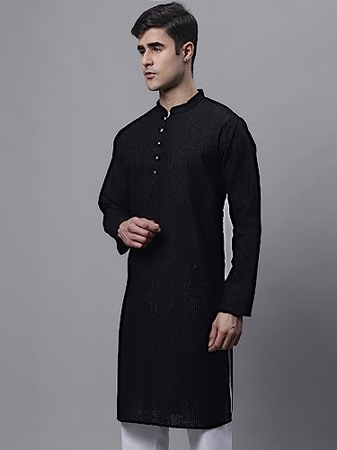 Image of Jompers Embroidered Cotton Kurtas for Men