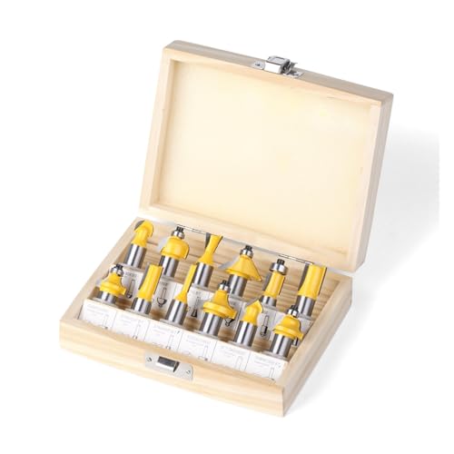 �}���`�V�����N 6mm / 8mm / 1/4" / 1/2" 12 ���[�^�[�r�b�g�Z�b�g�A�t���C�X�J�b�^�[�L�b�g(12PCS 6mm in Box)