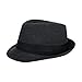 Fedora Hat Men Felt Panama Jazz Hat Women Classic Manhattan Structured Trilby Hat Short Brim Vintage Fedora Hat Band Dark Gray