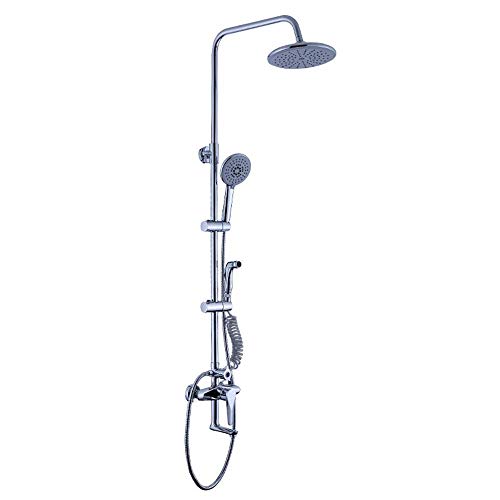 Duschsysteme 4-Gang Adjustment Messing Brausenset Abhebbarer Multi-Funktions-Druck Duschkopf Umweltfreundliche Materialien/Silber
