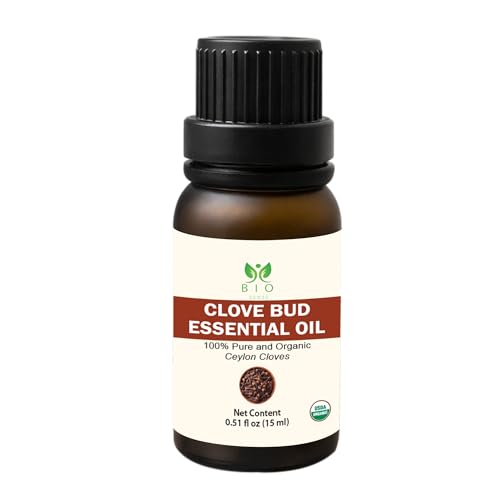 Image of Bio sense 100% Pure Ceylon Organic Clove Bud Essential Oil, USDA Certified | 15ml (0.5 Fl Oz) | 100% Pure & Organic Clove Bud Essential Oil | Use for Diffuser and Candle Making.
