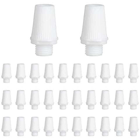 Kaj Hejmo Lamp Holder Replacement Fixture- Set of 30 Cable Glands Strain Reliefs Connectors Cord Grips Pendant Light Fitting- Wire Clamp Repair Parts for Table Lamps (007-White) Cover