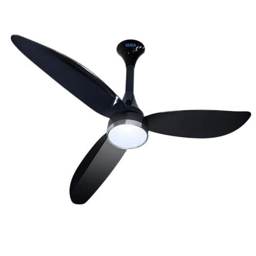 Image of XUGA Ziora F9D BLDC Ceiling Fan, 1200mm, 34W Energy Saving, 370 RPM, 235 CMM Air Delivery, Remote Control, LED Light, 6 + Boost Speed, Copper Motor, Premium Black