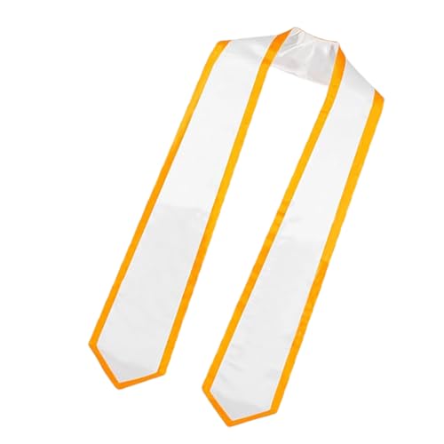 Fyrdyn Banda de satén de estola de graduación, elegante estola de graduación para estudiantes, clase de 2024, banda suave para adultos, lisa para universidades, y dorado, Refer to description
