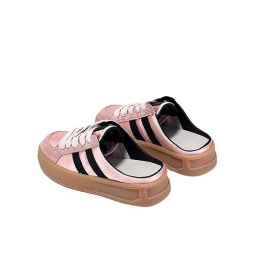 Womens Sandals Women's soft leather half-slippers women's summer thick-soled height-enhancing casual sandals