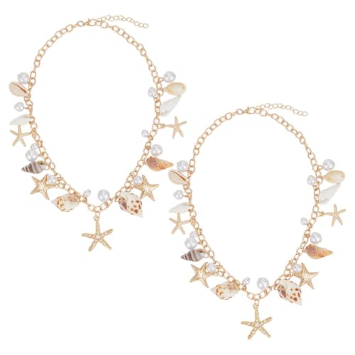 Collier en étoile de mer et coquillages le cadeau idéal pour femme pour l'été
