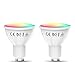Produktbild B.K.Licht I 2er Set LED GU10 Wi-Fi Lampe I 2x 5,5 Watt I 2x 350 Lumen I RGB CCT Dimmbar I App- Sprachsteuerung Alexa Google Home I iOS & Android I WLAN Glühbirne I Smartes Leuchtmittel