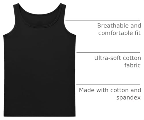 Image of QBK 2T-13Years Girls Tank Tops Cotton Dance Basic Sleeveless Undershirts | Gymnastics Ballet Dancewear
