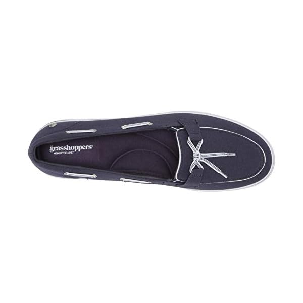 Grasshoppers Women's Windor Lace Core Slip On Boat Shoe, Peacoat, 8.5 M US