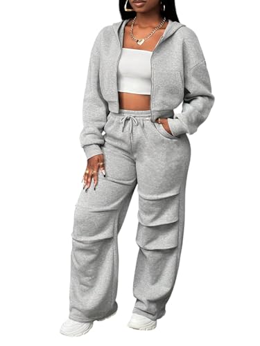 Image of Q - RIOUS Women's Baggy Mid Waisted Lounge Sweat Pants with Drawstring Athletic Flared Joggers with Pockets