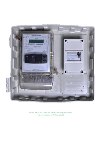 Image of Heavy-Duty PVC Meter Box (445 x 410 x 155mm) | Weatherproof, Shockproof, Splashproof | For Single Phase, Twin, 3 Phase & Solar Installations