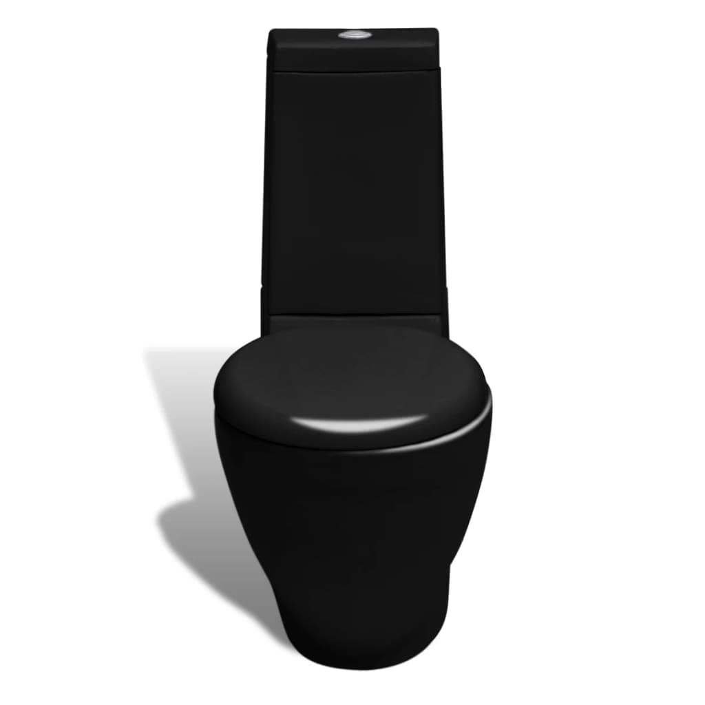 Czarny ceramiczny zestaw toaletowy i bidet - ładny