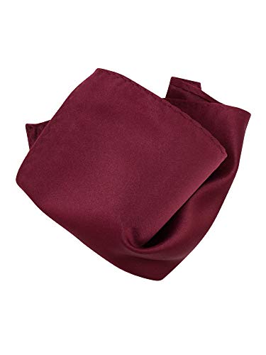 BURGUNDY Solid Color Hankerchief Pocket Square Hanky Men's Handkerchiefs