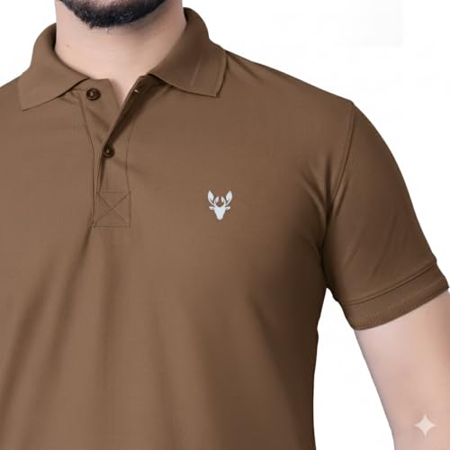 Image of Men's Premium Polo T-Shirt | Classic Collar | Smooth Finish | Half Sleeve Casual Wear (XS to 3XL)