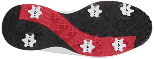 Adidas Men's Traxion Lite Max Wide Golf Shoes, Footwear White/Core Black/Vivid Red, 11.5 #TOP3
