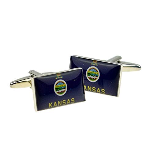 Gtr Mancuernillas Hombre Bandera Estado Kansas Talla Única miniatura 1