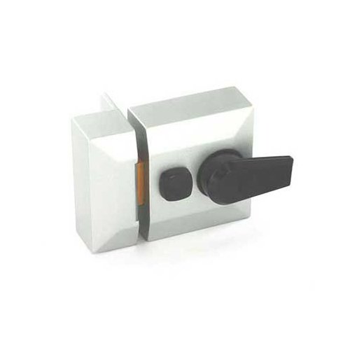 Securit Door Lock Night Latch Silver Narrow