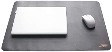 VIVENS PU Leather Multifunctional Office Desk Pad,60x40 cm Large Mouse Pad,Laptop Desk Mat,Dual-Sided Non-Slip Waterproof Desk Writing Pad for Office and Home (Brown)
