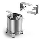 Outspark Fire Pit Compatible with Solo Stove Mesa Campfire Mesa XL Titan Lite, Mini Stove Accessories Handle Tool for Carrying Small Camp Equipment Stoves and Backyard Fire Pits, Stainless Steel Image
