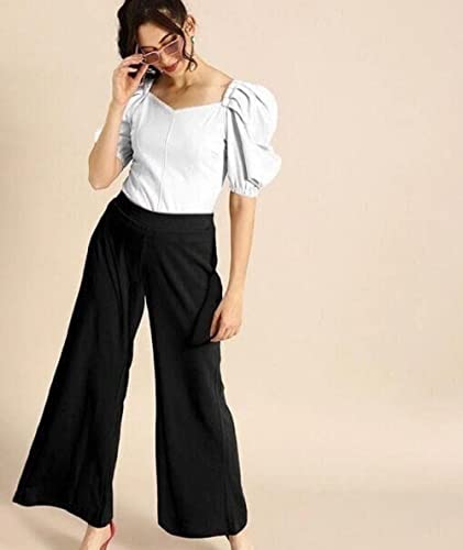 Image of Women's & Girl's Solid Short Sleeve Crop Top (LY-TopD6 Variation)