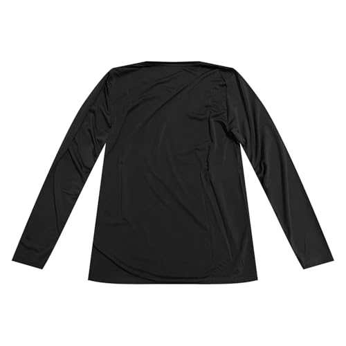 Camiseta de manga larga para hombre con cuello de pico, manga larga, ajustada, elástica, manga larga, informal, cuello de pico, camiseta interior de algodón, para el tiempo libre, suave y básica, O