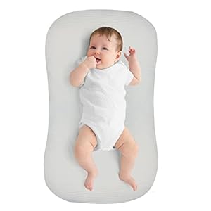 Muslin Baby Lounger Cover, Removable Cotton Slipcover Fits Newborn Lounger, Baby Nest Cover for Boy & Girls, Breathable…