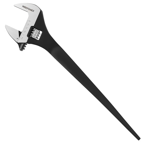 Image of MAXPOWER 12 inch Spud Wrench, Max Jaw Opening 1-3 /8 inch | Smooth Jaw, Continuous-tapered Handle for Alignment