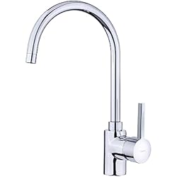 Grifo Fregadero Teka Teka ARK 915 - Grifo de Cocina Monomando, Caño Alto Giratorio, Diseño Minimalista, Temperatura Precisa, Suavidad en el Manejo, Aireador Anticalcáreo, Color Cromo