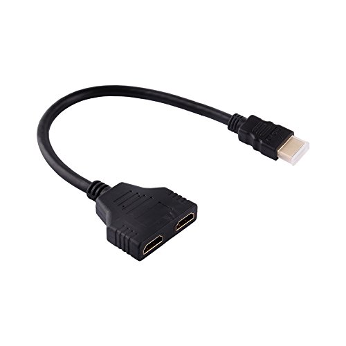 HDMI Splitter Cable 1080P HDMI Male to Dual HDMI Female 1 to 2 Way Splitter Adapter Cable for HD TV, 1 HDMI Male to 2 HDMI Female Splitter Cables