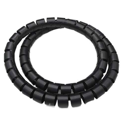 Spiral Wrap 1 Meter 3 Meter Pipe Protection Spiral Wrap 8mm to 25mm Winding Cover Tube Cable Line Wire Organizer with Clip Tubing Cover(Color:Black,Size:10MM 1 Meter)