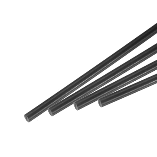 Image of MECCANIXITY ABS Plastic Rod Round Solid Bar 5mm x 300mm Black for DIY Model Material, Architectural Model Making, DIY Sand Table, Pack of 4 Pcs