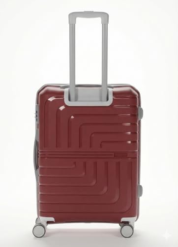 Image of Pro 8 Wheels Set of 2 (Cabin + Medium) Trolley Bags, Hard Case Polypropylene, 360º Wheeling Luggage for Men & Women, Suitcase for Travel, Trolley Bags for Travel (Maroon)