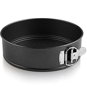 Zulay Premium Springform Pan 9 Inch Nonstick – Cheesecake Pan With Removable Bottom – No Need For Parchment Paper – Spring Form For Baking – Leak-Proof Cake Pan (Black)