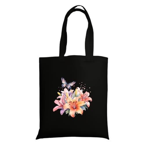Image of STRUTT Foldable Canvas Tote Bag for Women, Tote Bag for College Girls,100% Organic Cotton Reusable Shopping Bag for Grocery, Eco-Friendly Multi-Purpose Bag for Travel & Daily Use - Floral