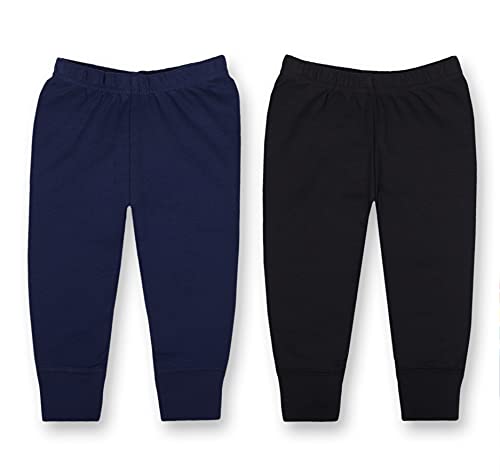 Image of Lamaze Baby Boys' Super Combed Natural Cotton Pull on Jogger Pants, 2 Pack