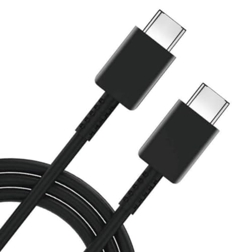 Image of Original 25W Fast Charging Adapter and Type C to C Cable Compatible with Samsung S24 /S24 Plus /S24 Ultra-Black (CXZ23)